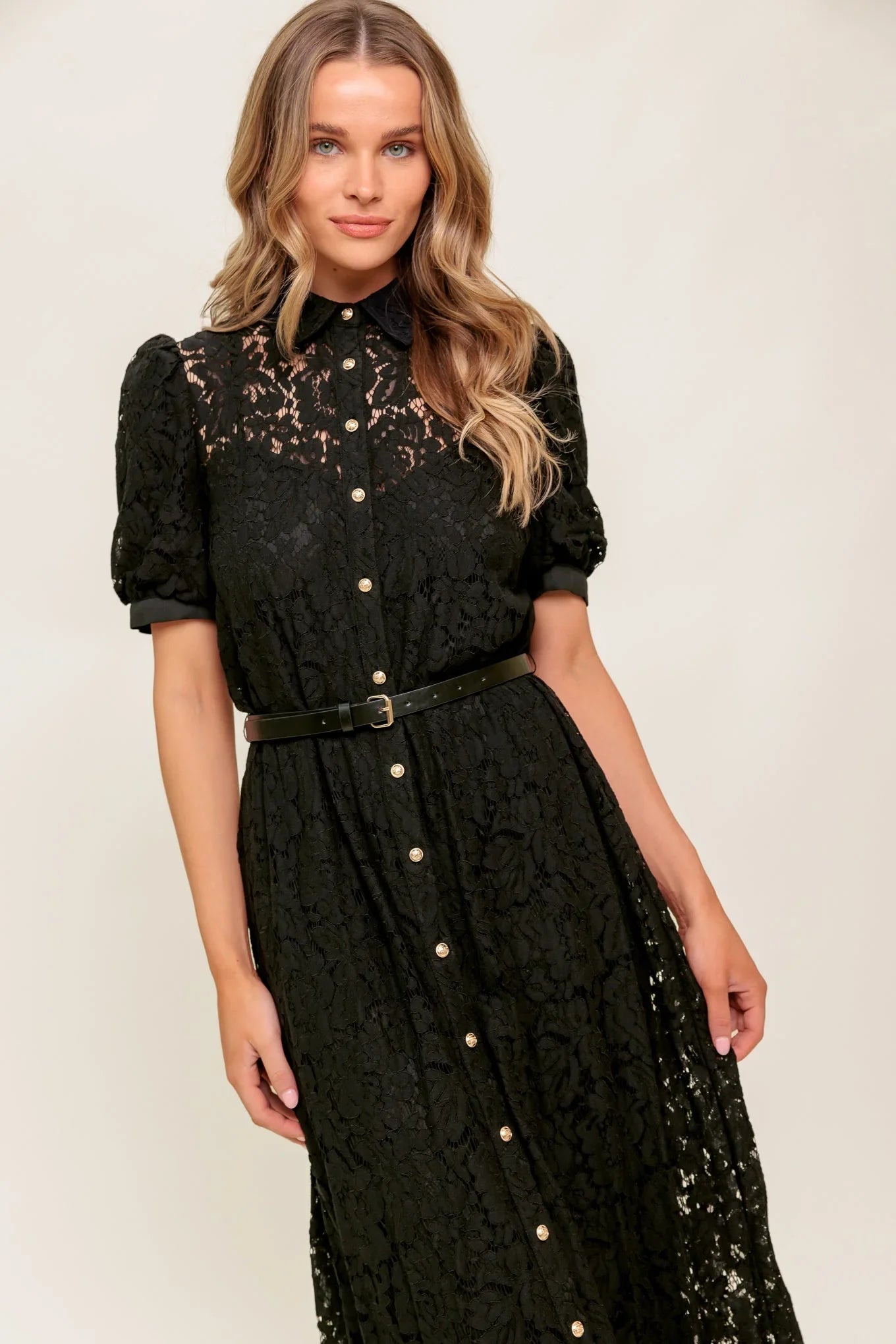 LUKA LACE SHIRT DRESS