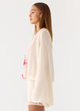 Junia Long Sleeve Mini Dress Velvet Bloom
