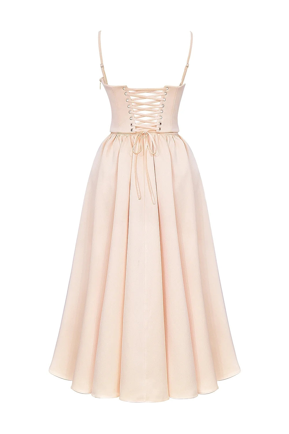 peach satin corset and skirt sale
