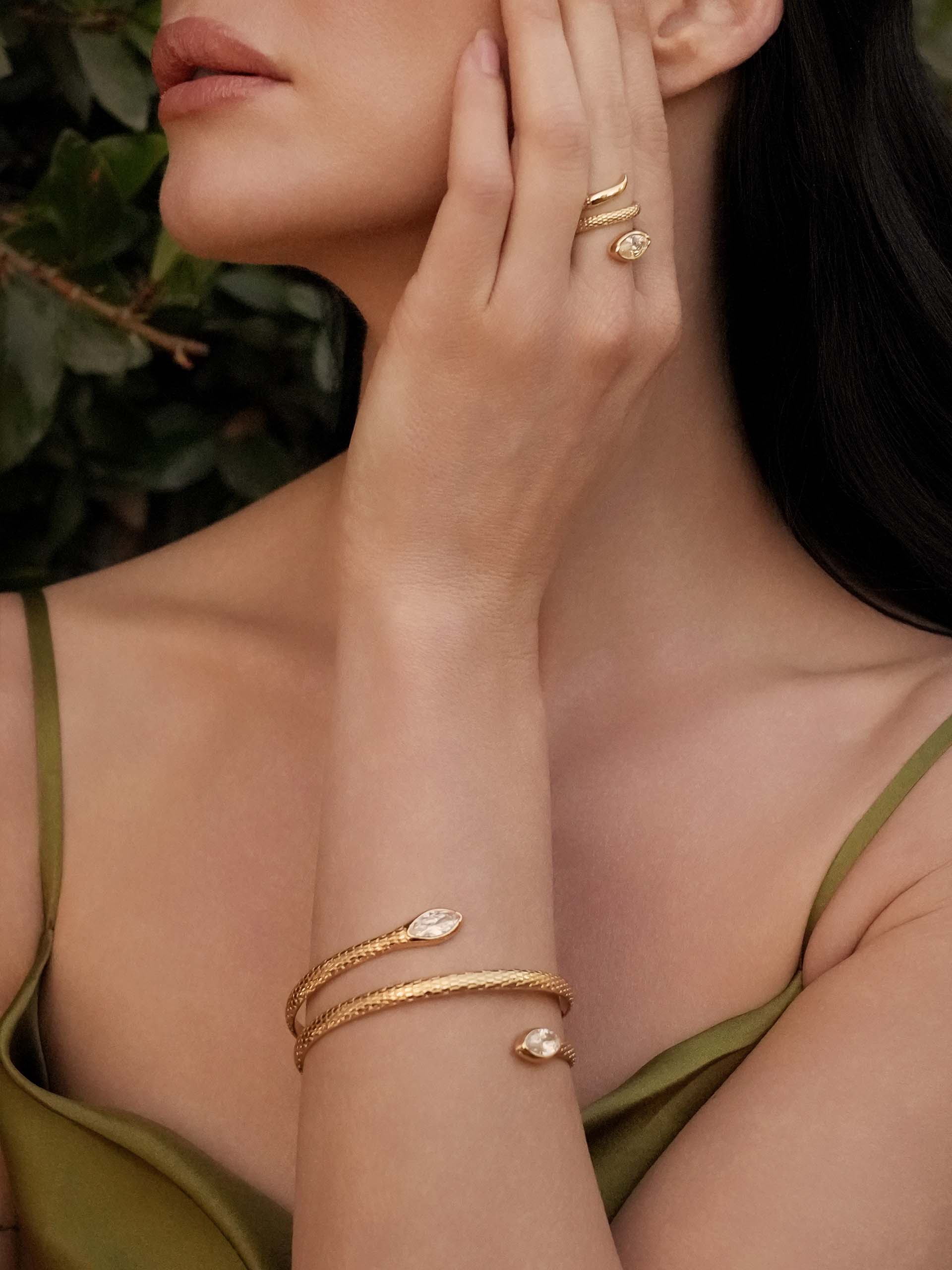 Marquise Coiled Bangle