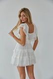Xena Flutter Sleeve Mini Dress