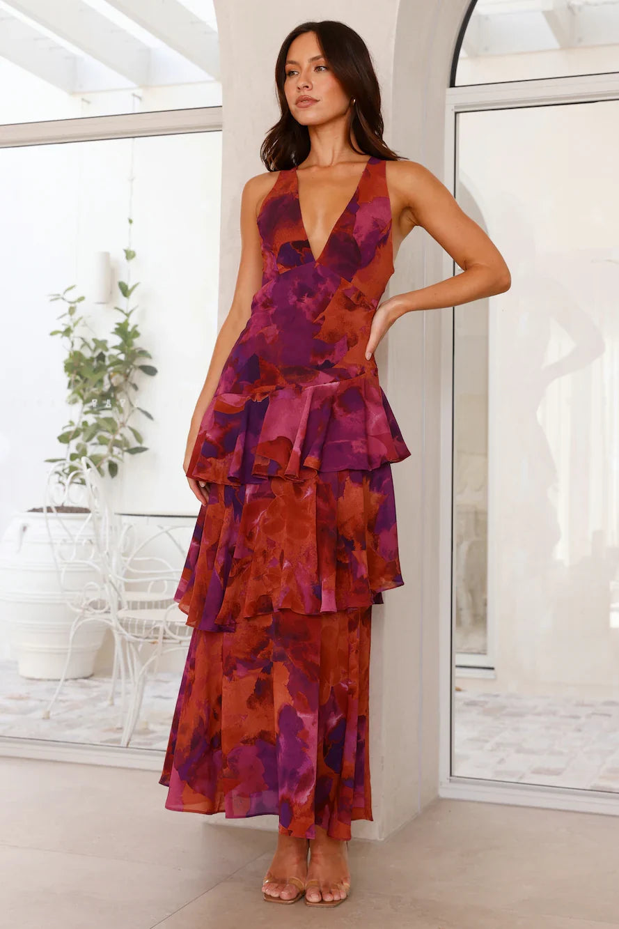 Nightfall Seduction Maxi Dress Purple