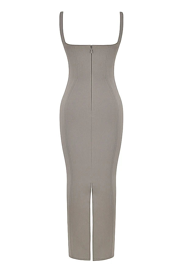 smoke bodycon maxi dress
