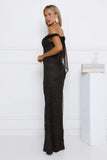 Exclusive Guest List Off Shoulder Maxi Dress Black