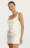 Astra Mini Dress Square Neck A Line Dress in Astra Posey Floral Print