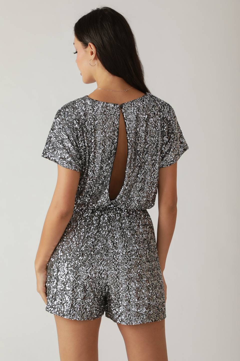 SCOUT SILVER SEQUIN ROMPER