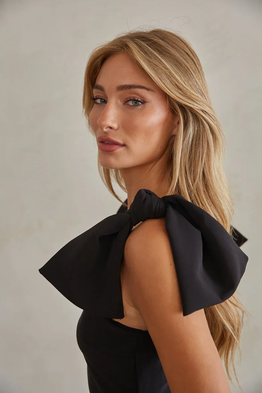 Audrey Bow Strap Mini Dress