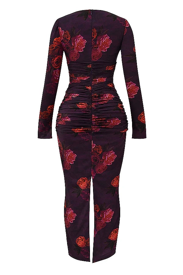 romantic floral maxi dress