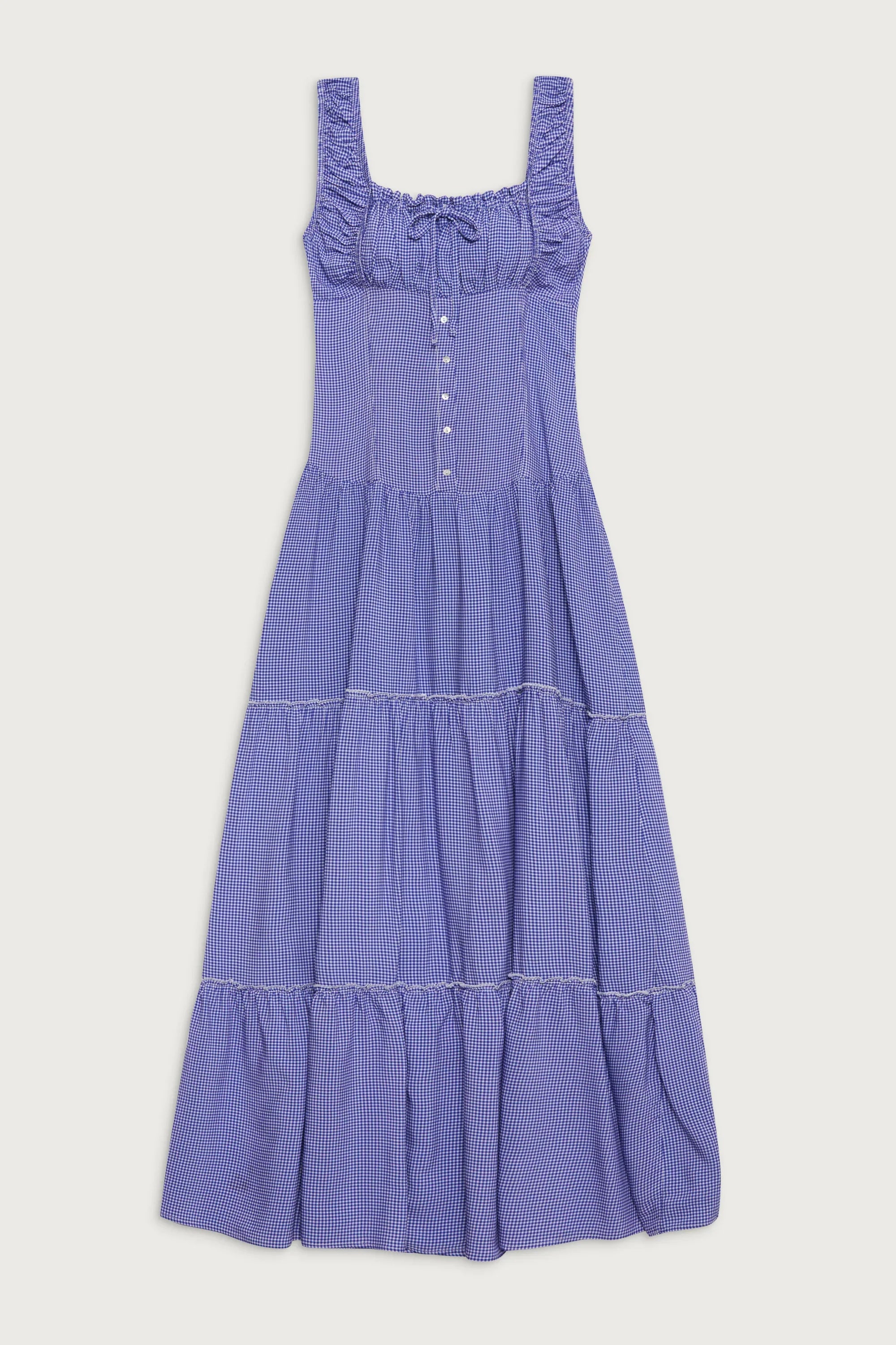 Christabelle Ruffle Maxi Dress Sailor Gingham