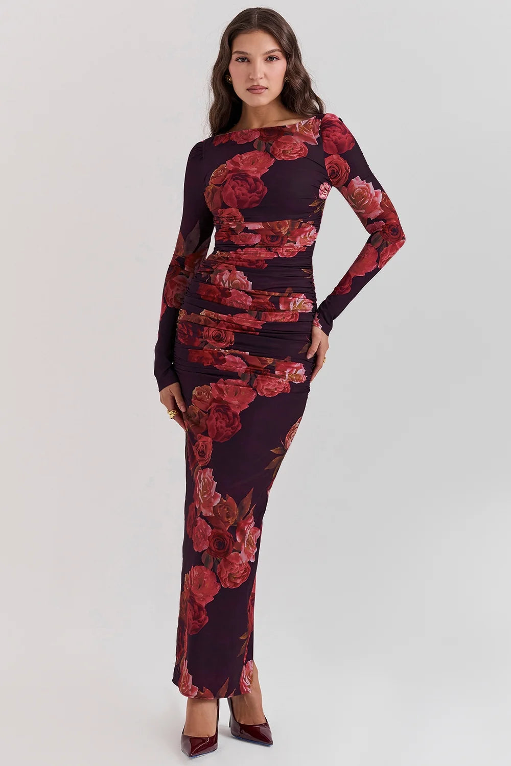 romantic floral maxi dress
