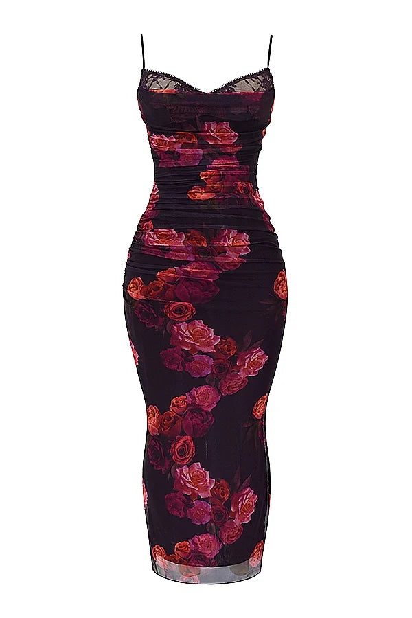 romantic floral maxi dress