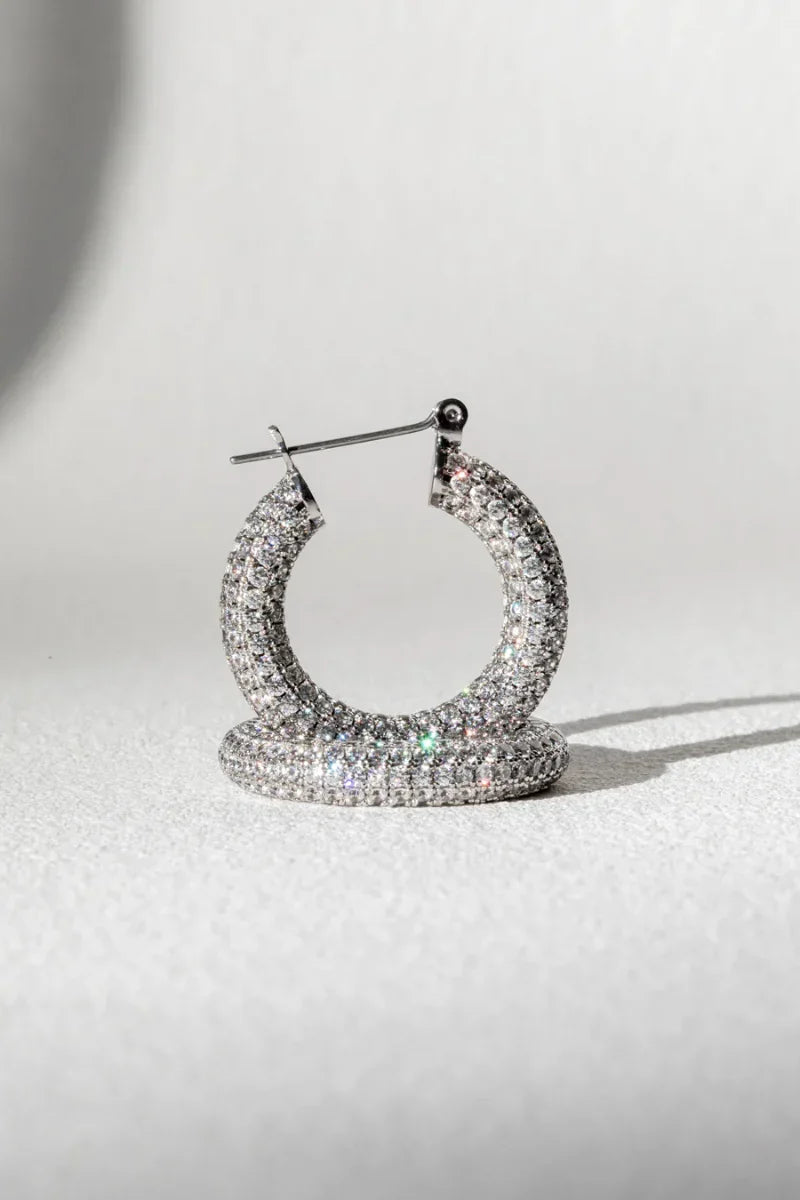 LUV AJ Pave Baby Amalfi Hoops