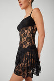 Carlotta Lace Mini Dress Black