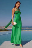 MARILLA RUCHED HALTER MAXI DRESS EMERALD