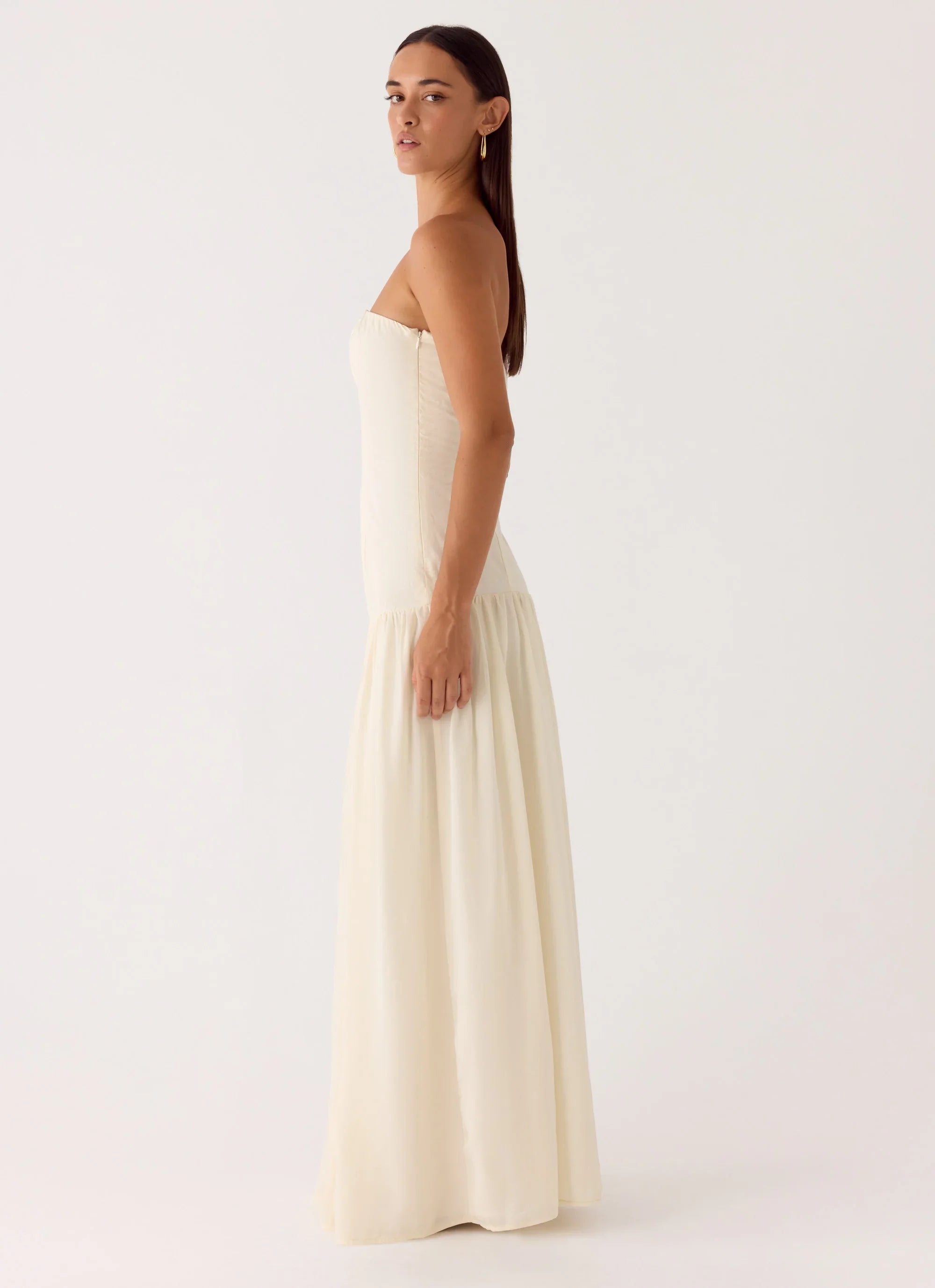 Slowing Tide Maxi Dress Ivory