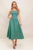 VIOLA VERDE ELEGANTE MIDI DRESS