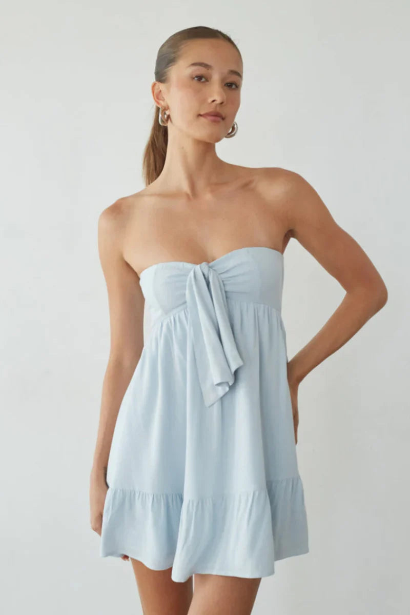 Lyric Babydoll Tie Mini Dress