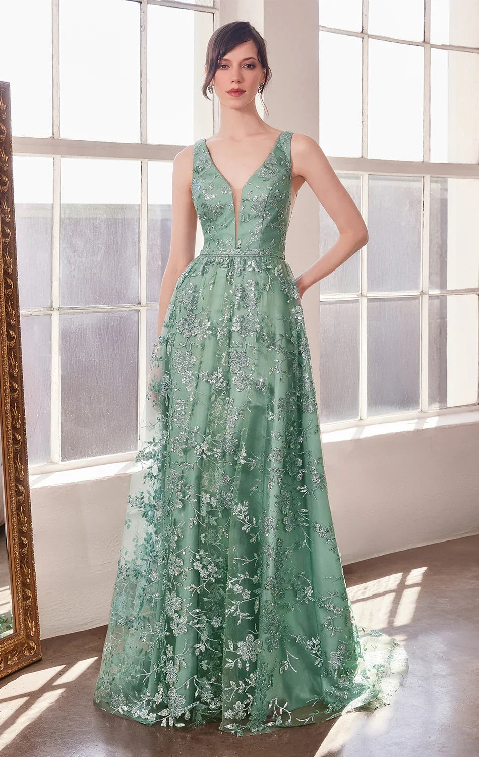 ARIELLE GLITTER TULLE GOWN