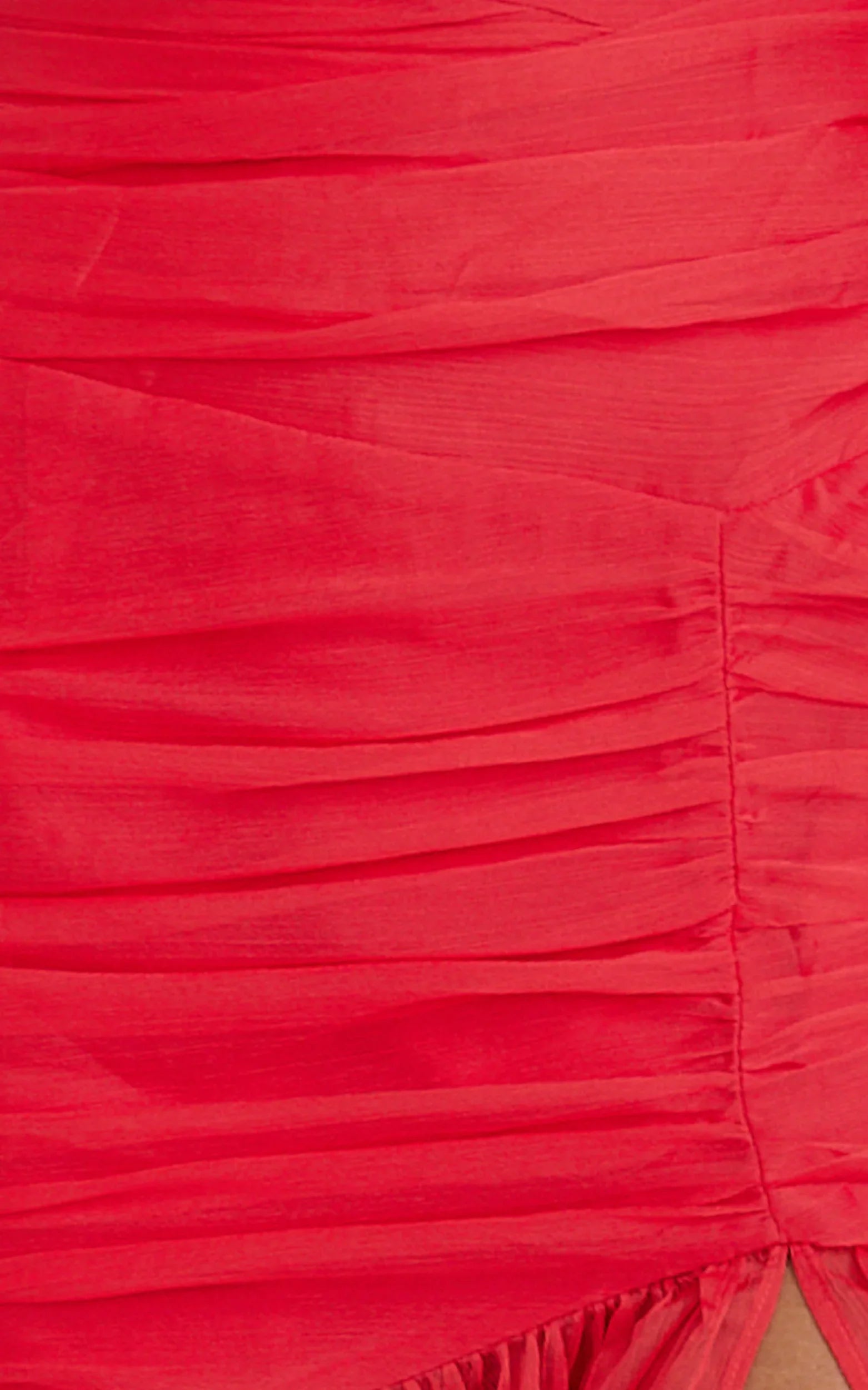 Jett Maxi Dress Halter Tie Ruched Bodice Side Split Dress in Red