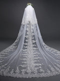 Exquise Floral Lace with Shaped Edge Cathedral Veil Bridal Veil Wedding Veil