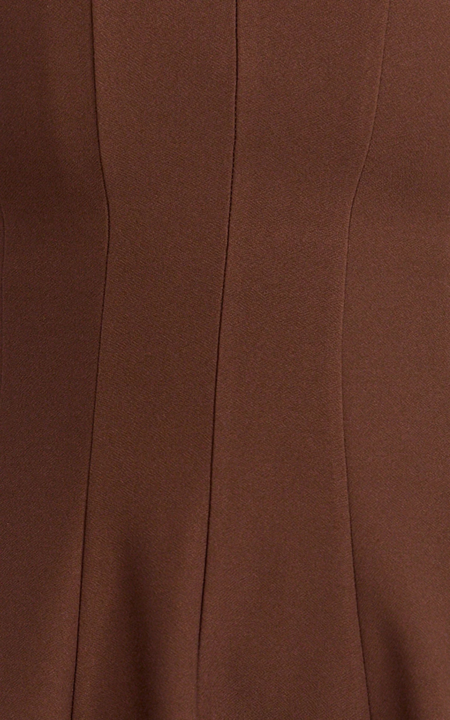 Becky Mini Dress High Neck Sleeveless Fit And Flare Dress in Chocolate