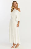 Tami Midi Dress Off Shoulder Dress in White