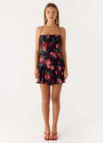 Nikyta Micro Mini Dress Midnight Bloom