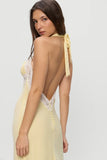 Darcy Satin Midi Dress Whipped Butter