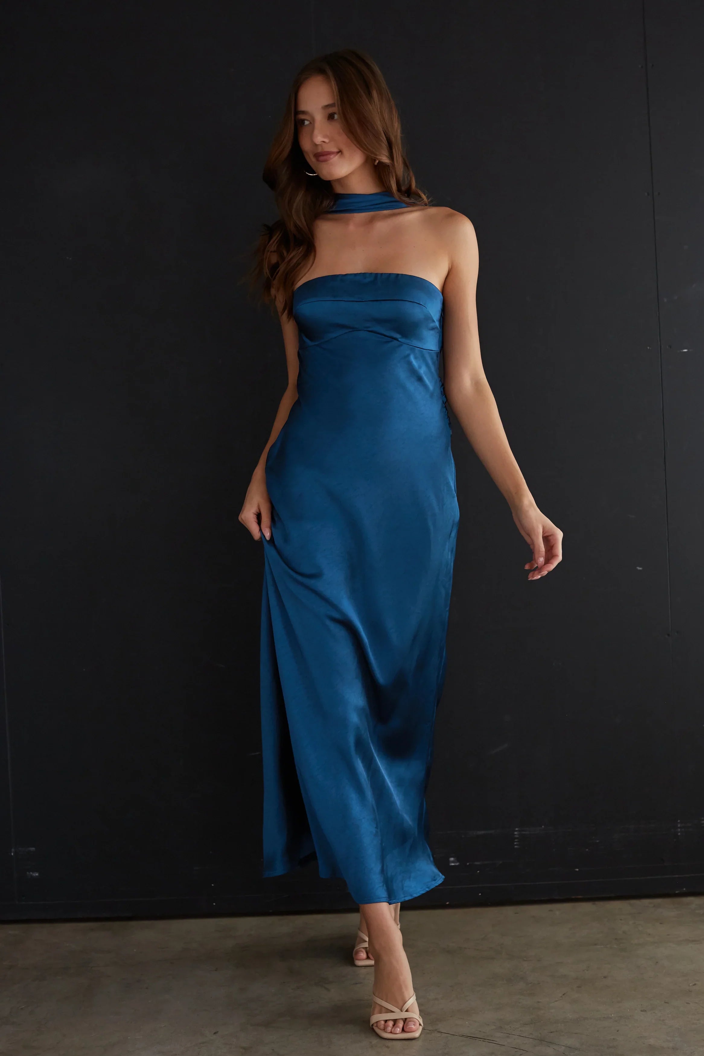 Erin Satin Maxi Dress