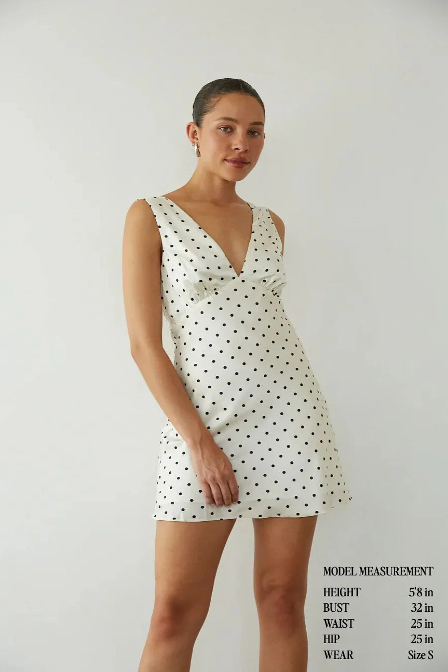 Annie Polka Dot Satin Mini Dress