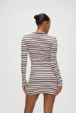 Chelsea Long Sleeve Mini Dress Love Stripe