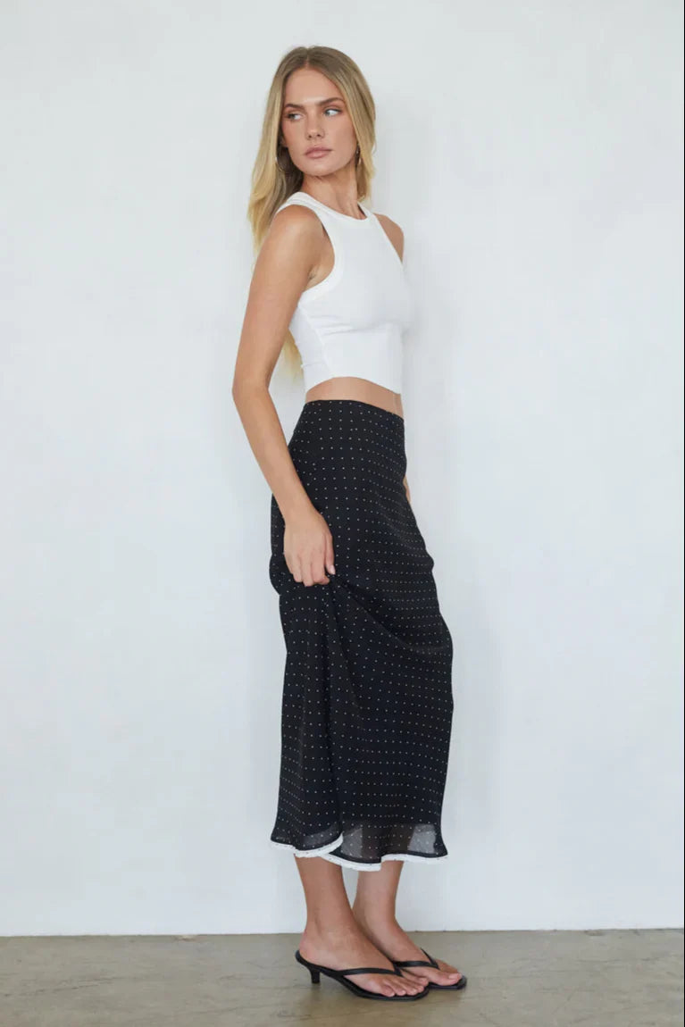 Melissa Polka Dot Midi Skirt