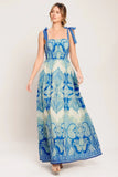 OCEAN TAPESTRY MAXI DRESS