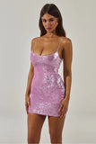 SINDY SEQUIN MINI DRESS MUSK
