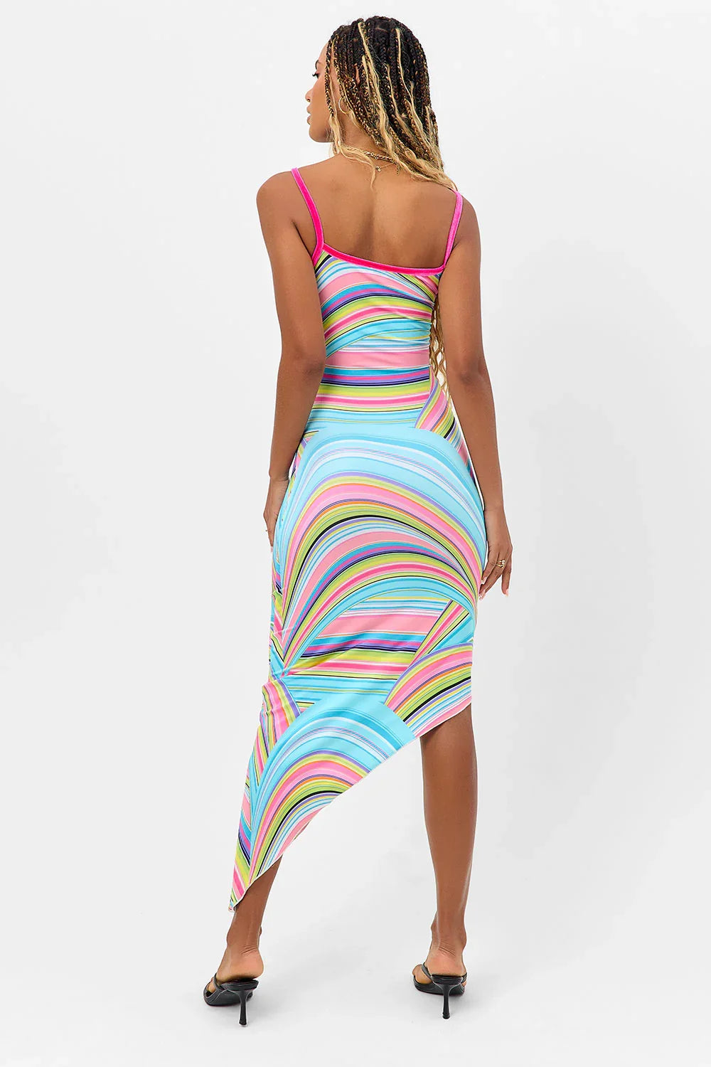 Erma Shine Dress Rainbow Swirl
