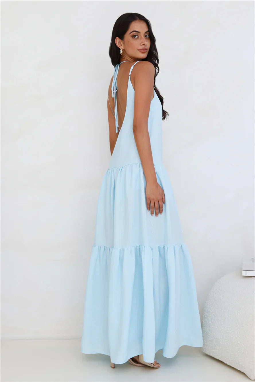 Diamond Affair Maxi Dress Blue