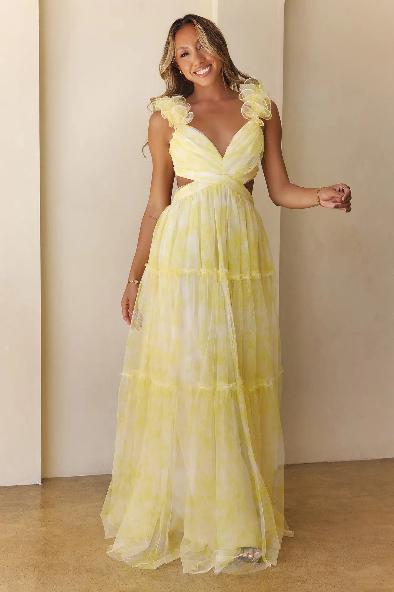 Endless Riviera Maxi Dress Yellow