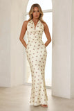 Shes VIP Satin Scarf Maxi Dress Yellow