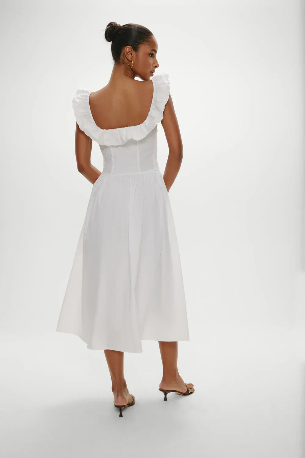 Georgia Cotton Embroidered Midi Dress Angels Meadow