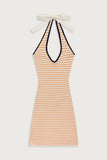 Dolly Knit Mini Dress Sunset Stripe