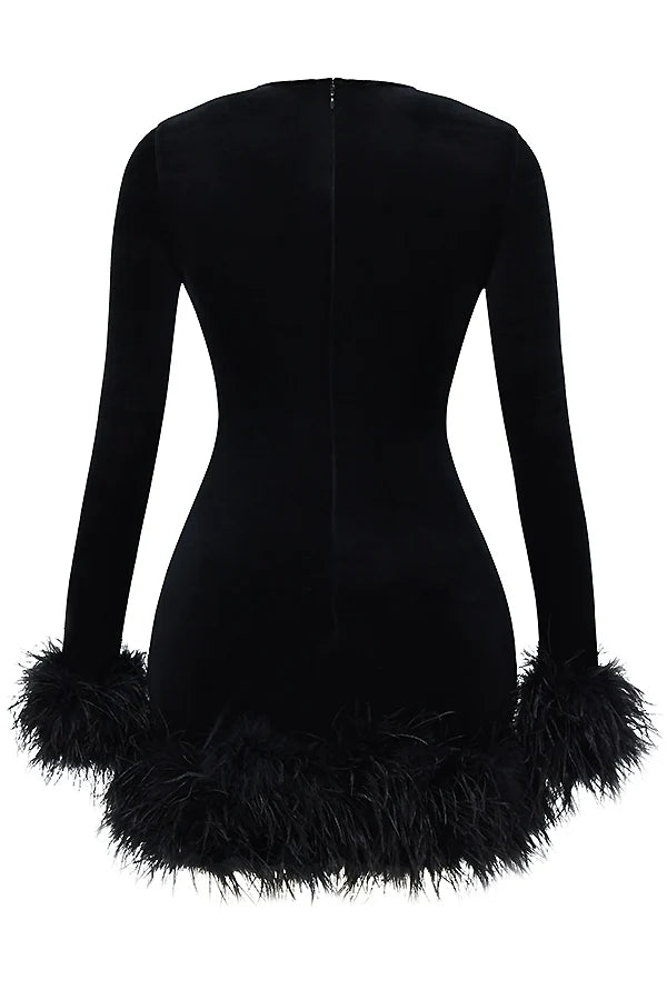black velvet mini dress