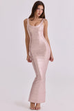 rosé bandage maxi dress limited edition
