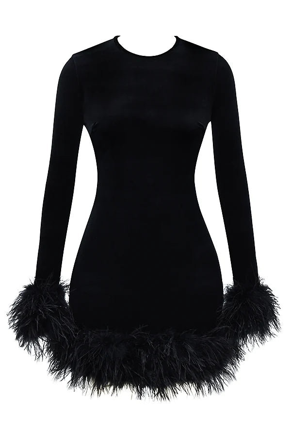 black velvet mini dress