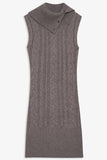 Storm Cable Cloud Knit Mini Dress Dark Pearl