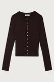 Lenon Cloud Knit Button Up Cardigan Mocha