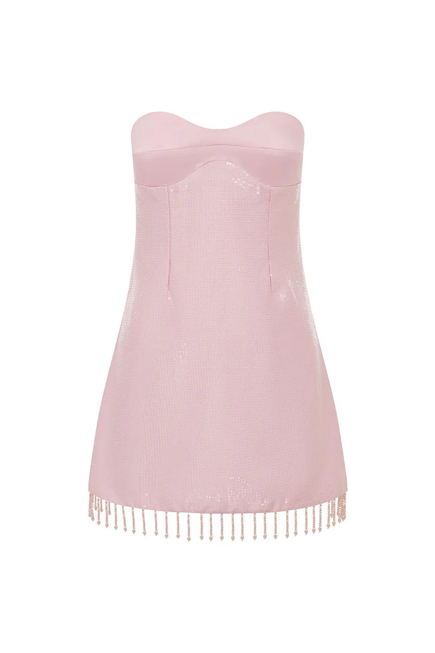 MEDINA STRAPLESS MINI DRESS MUSK