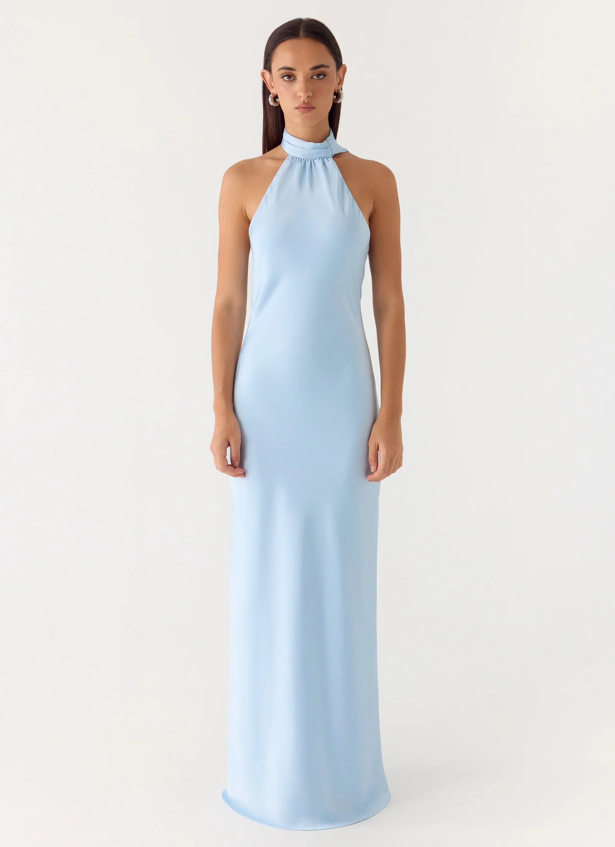 Keena Scarf Maxi Dress Blue