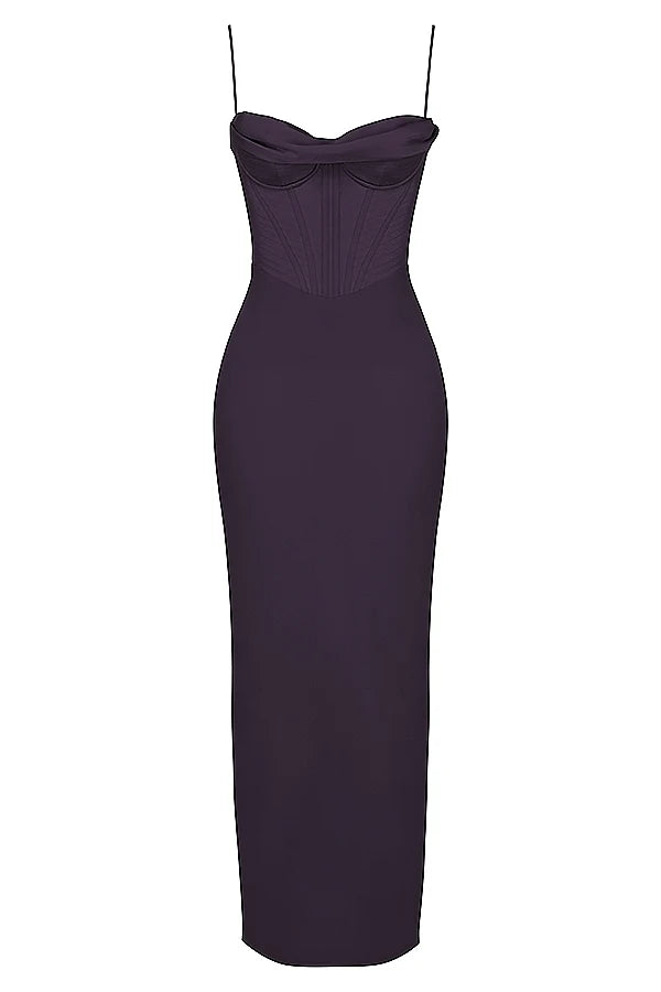 night shade corset maxi dress