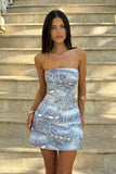 IBIZA MINI DRESS STEEL VIPER