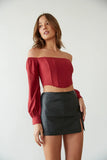 Haley Puff Sleeve Corset Top